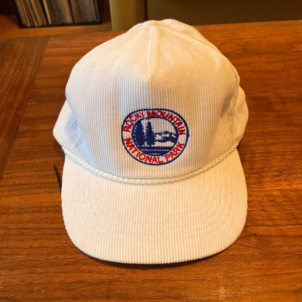 Vintage Rocky Mountain National Park corduroy adjustable hat